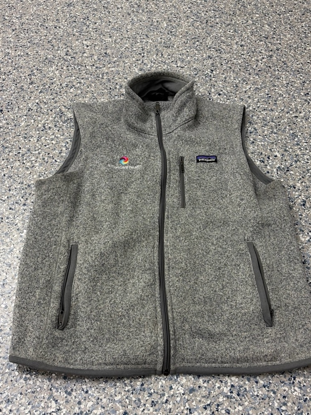 Grey Patagonia full zip vest